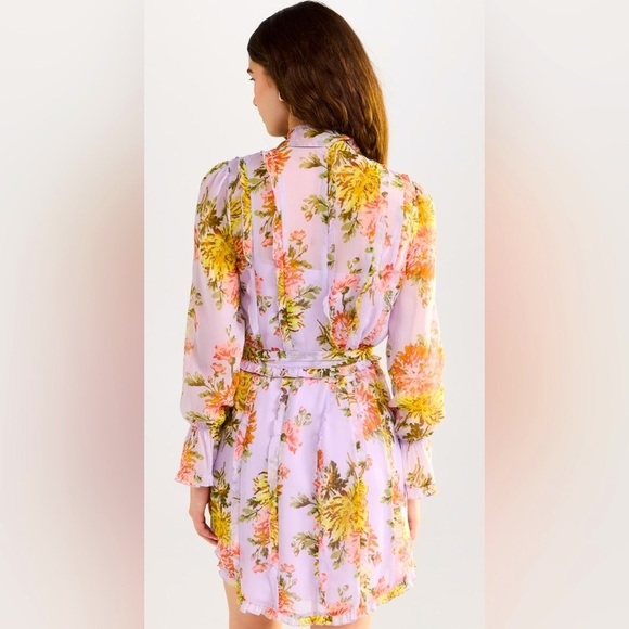 Cinq à Sept Faded Chrysanthemum Estelle Dress. Size 12. - Picture 3 of 9